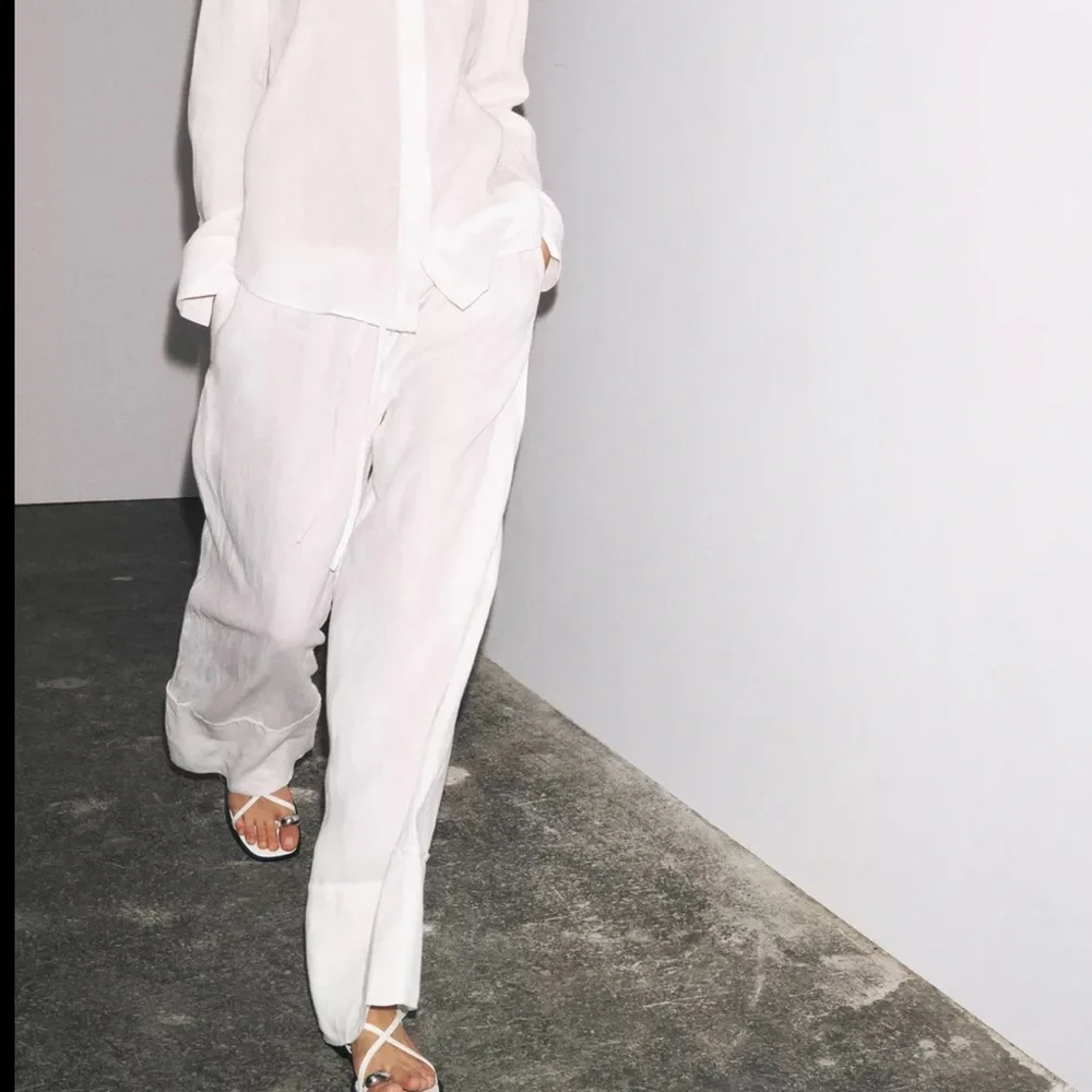 100% linen Palazzo pants Zw collection